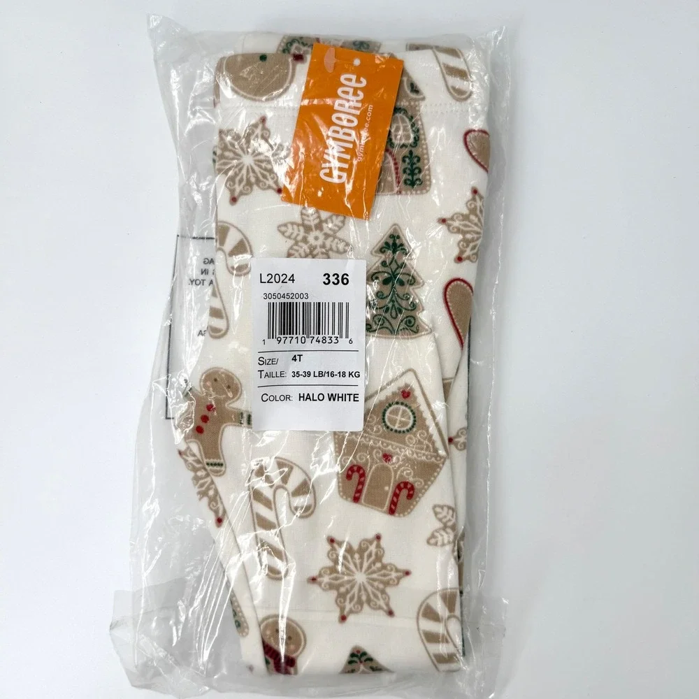 NEW Gymboree Toddler Holiday Christmas Gingerbread Holiday Fleece Leggings 6